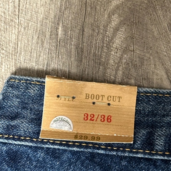 Men's REDHEAD Jeans 32 x 36 Pants Dark Navy Blue Boot Cut Cotton Denim NWT - Picture 7 of 11